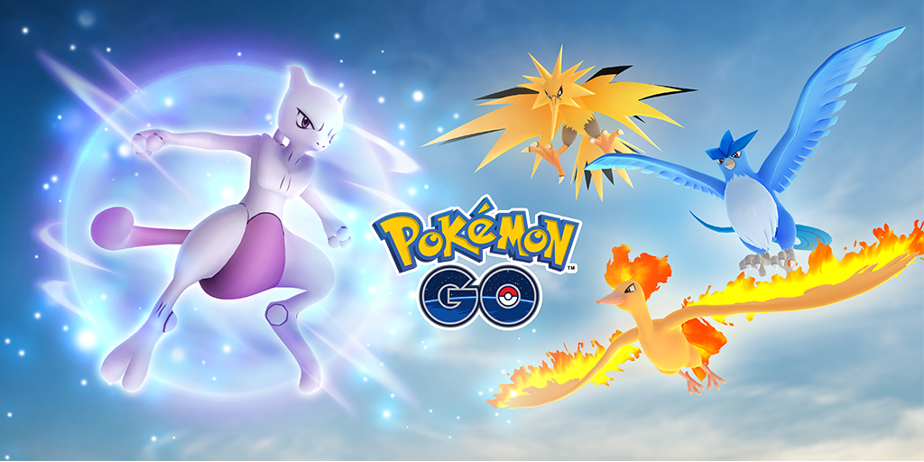 Mewtwo, legendary birds of Kanto coming to raids starting Friday